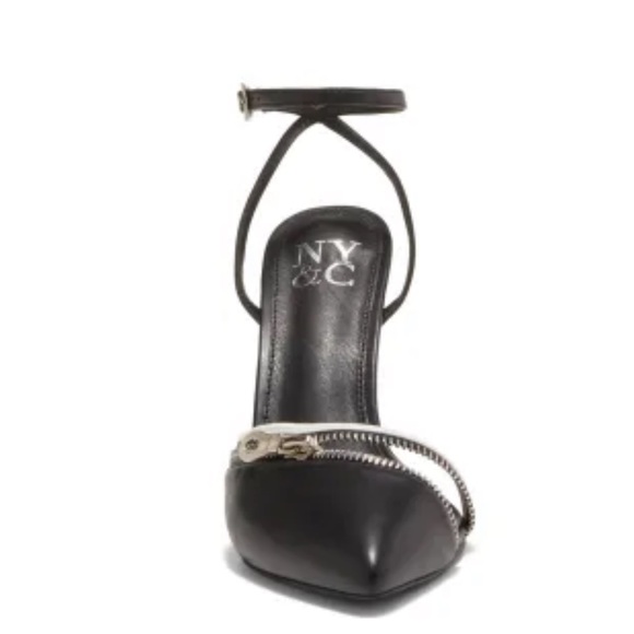 Black and RED heels with zipper details size 7 and 8.5 Brand New - Picture 5 of 7